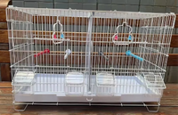Grande Volière Double Cage à Oiseaux Métallique Portable Jaulas Pour Pajaros Moineau Perroquet Maisonnette pour Petits Animaux à Vendre