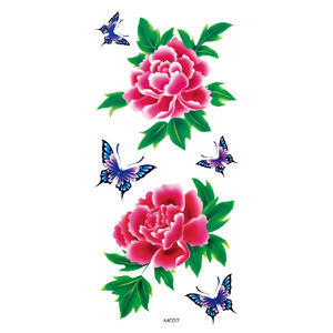 Tatouages temporaires colorés pour femmes, petits tatouages de fleurs pour jambes, bras, épaules, roses, durent 3 à 5 jours, tatouages pour doigts - Product Image 4