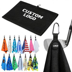 Serviette de golf magnétique personnalisée avec impression brodée, serviette en microfibre super absorbante, serviette de golf gaufrée avec logo personnalisé - Product Image 1