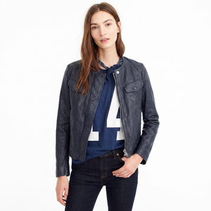 Nueva Chaqueta Bomber Acolchada de Piel de Oveja Premium para Mujer, Chaqueta de Cuero Genuina Impermeable, Resistente al Viento y Ecológica - Product Image 1