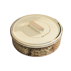 Fruit Platter Round Airtight Seal Food Container With Human Ergonomic Handle For Snacks Nuts Dessert <b>Tea</b> <b>Tray</b> - Product Image 3