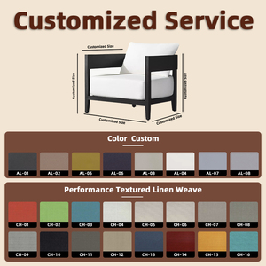 <span class=keywords><strong>Fauteuil</strong></span> de <span class=keywords><strong>jardin</strong></span> léger avec structure en aluminium, <span class=keywords><strong>housse</strong></span> résistante à l'eau et <span class=keywords><strong>coussin</strong></span> à séchage rapide pour villa et complexe hôtelier - Product Image 2