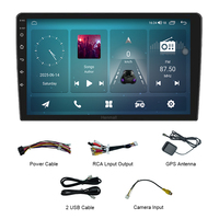 Pemutar Radio mobil versi Android 8 Core, sistem Audio Monitor dasbor mobil Output RCA navigasi GPS mobil dengan Slot Sim 4G
