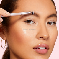 0060 Double extrémité OEM vraies Techniques de gros Offre Spéciale synthétiques bon prix rose professionnel simple ensemble de pinceaux de maquillage de sourcil