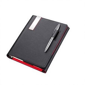 Carpeta de Anillas A5 de PU de Lujo con Logotipo Personalizado, Planificador de Negocios, Libreta de Hojas Sueltas, Bolsillos, Organizador, 96 Hojas - Product Image 1