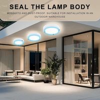 Plafonnier rond moderne en aluminium moulé sous pression, éclairage extérieur IP65, luminaire encastré LED AC, 12W/18W, capteur PIR, télécommande, résistant à l'humidité