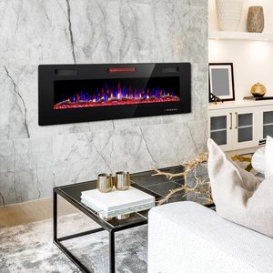 Chimenea eléctrica decorativa chimenea 3D interior moderno montado en la pared inserto flotante de chimenea eléctrica con Control remoto - Product Image 5