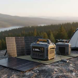 Estación de Energía Solar de 50 kW con Panel Monocristalino de Silicio, Batería LiFePO4, Salida de 3000W, para Hogar, Camping y Respaldo, Origen Estadounidense - Product Image 4