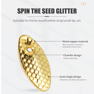 LUSHAZER 5 unids/set Señuelos <span class=keywords><strong>de</strong></span> Pesca semillas <span class=keywords><strong>de</strong></span> melón lentejuelas línea Grupo traje Spinner mosca pesca cebo fundición ayuda Nano anzuelo <span class=keywords><strong>de</strong></span> púas - Product Image 3