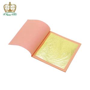 25 piezas 8*8cm folleto 24K hojas de oro real 22K 18K papel de aluminio pastel comida decoración hornear ingredientes Metal artesanía - Product Image 1