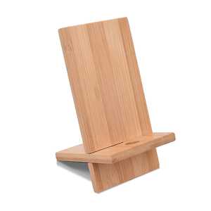 Support de téléphone portable, organisateur de bureau, station de charge compatible avec les tablettes, en bois de bambou, portable, angle réglable - Product Image 1