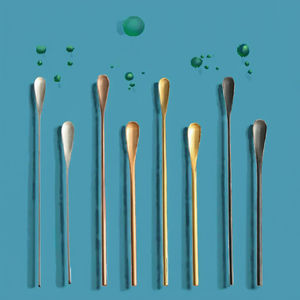 Cuillère à bar portable en acier inoxydable 304 moderne, écologique et de qualité supérieure, à long manche, pour café, dessert, glace, miel, thé au lait, mélange - Product Image 3