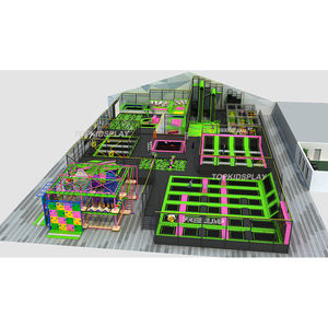 Grand parc de trampolines, <span class=keywords><strong>parkour</strong></span>, saut à l'élastique, équipement de parc de trampolines intérieur avec parcours Ninja pour adultes - Product Image 3