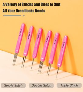 Pegangan ergonomis kait Crochet gimbal, alat kepang Multi kepala ganda untuk ekstensi rambut DIY mengepang rambut tangan untuk - Product Image 4