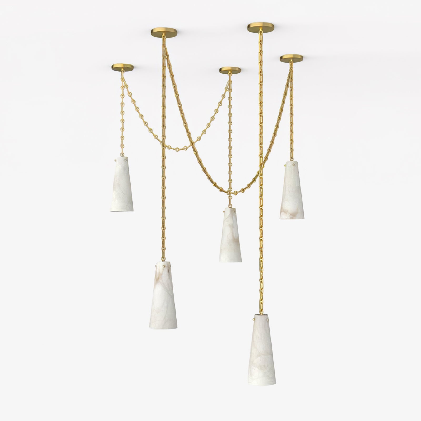 Brass + White 5 Heads