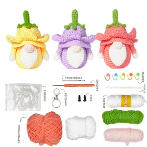 Fácil de Fazer Iniciantes Crochet Kit Animal Fácil Fio Peasy Diy Artesanal Animal Crochet Kit