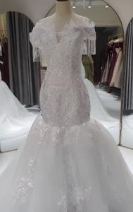 2023 Aanpassen Zeemeermin Trouwjurken Kralen Lovertjes Off Shoulder Bruidsjurken Sweep Trein Afrikaanse Zeemeermin Trouwjurk - Product Image 5