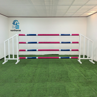 Obstacles de saut d'obstacles portables en aluminium durables pour l'extérieur, résistants à la rouille, aux UV et à l'eau, avec poteaux en bois, pour l'équitation