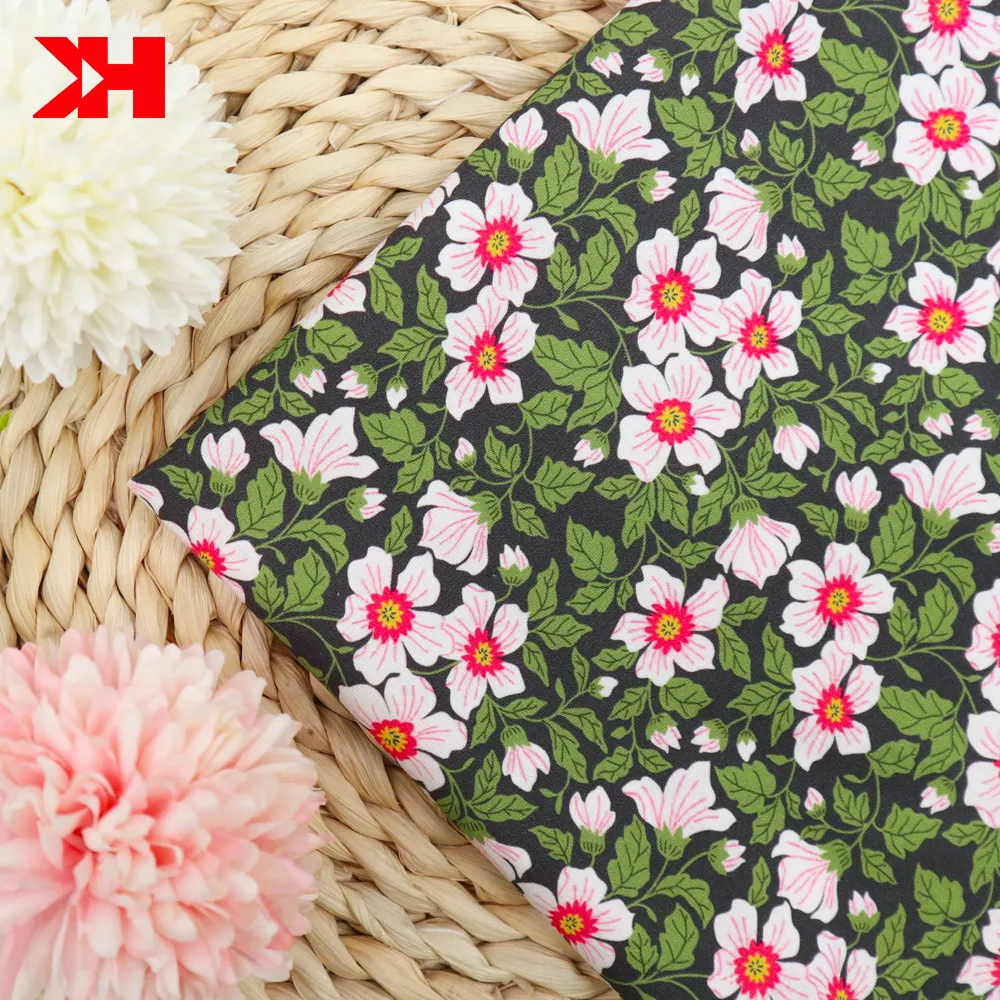 Tela estampada de algodón para ropa, diseño personalizado, 100