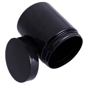 Échantillon gratuit de pot cosmétique en plastique PET noir de 50 ml, 100 ml, 120 ml, 150 ml, 200 ml, 250 ml, 500 ml pour crème, contenants d'emballage cosmétique - Product Image 2