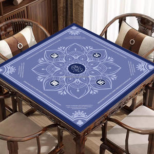 Wholesale Custom Foldable Square <b>Rubber</b> Bottom Mahjong Poker Mat Portable Travel Casino Household Game Carpet Fast Shipping In S - Product Image 4