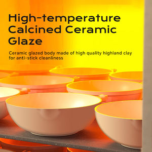 Cocina doméstica, estufa de Gas, cocina de inducción, Wok Universal de fondo plano, piedra médica, sartén antiadherente de aluminio con tapa - Product Image 5