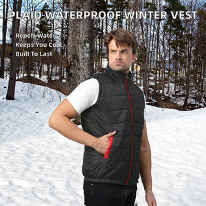 Chaleco Formal de Primavera para Hombre, Talla Grande, Cuello en V, Acolchado, Impermeable, con 5 Bolsillos, Transpirable - Product Image 2