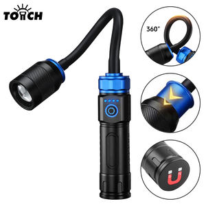Lampe de poche LED fluorescente Lampe à rotation à 360 ° Torche de travail rechargeable avec inspection de base magnétique Lumières de <span class=keywords><strong>camping</strong></span> de garage extérieur - Product Image 1