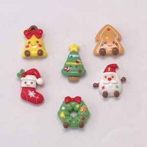 <span class=keywords><strong>Serie</strong></span> Natalizia: Cabochon in Resina con Retro Piatto, Decorazioni Carine per Albero di Natale, Ghirlanda, Campanelle, Pupazzo di Neve, Charm per Slime per Fornitori di Articoli per Feste - Product Image 3