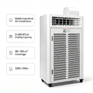Industrial Portable Air <b>Cooler</b> 31,000 BTU R-410A Refrigerant Commercial Mobile <b>AC</b> with Adjustable Air Outlet 220V Cooling System - Product Image 5