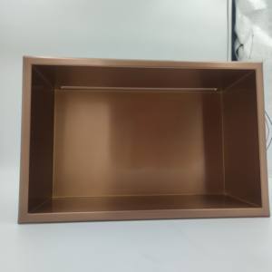 Accessoire de salle de bain moderne en or rose Insert de <span class=keywords><strong>douche</strong></span> en acier inoxydable Savon Shampooing <span class=keywords><strong>Niche</strong></span> 20 "H X 25" L Borcalen Salle de bain fermée - Product Image 2