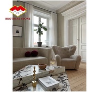 Table basse et tables d'appoint en marbre blanc de luxe italien, meubles de salon modernes