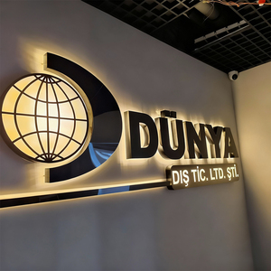 Letras de Canal Retroiluminadas Personalizadas LC, Letrero LED de Metal 3D con Acabado Dorado e Iluminación Elegante para Entornos Comerciales Profesionales - Product Image 2