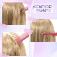 Usine En Gros 12 Pcs/Set Peigne De Coiffure Ensemble Teasing Brosse À Cheveux Ensemble En Plastique Queue De Rat Peigne Bord Brosse avec Pinces À Cheveux