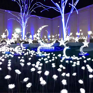 TOPREX Fleurs artificielles décoratives blanches d'intérieur et d'extérieur avec lumières LED, indice de protection IP65, pour mariage, Noël, Diwali, etc. - Product Image 3