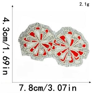 <b>Iron</b> on Embroidered Glitter Edge Macaroon Colors Christmas Fireworks Patch for Hat Hoodies Decoration - Product Image 4