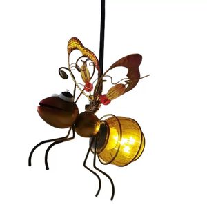 Luces Solares para Jardín con Forma de Insectos, Decoración Colgante de Hierro Impermeable para Exteriores con Abejas, Libélulas y Mariposas - Product Image 5