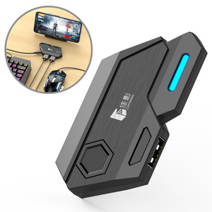 Convertitore Tastiera e <span class=keywords><strong>Mouse</strong></span> per Giochi di Tiro, Adattatore con Retroilluminazione LED, Gamepad Cablato per PUBG - Product Image 2