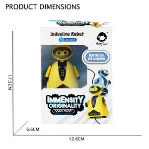 Mini Robot Inductivo Mágico que Sigue Líneas Negras Dibujadas, Juguete con Sensor Óptico y Luces LED, Regalo Educativo STEM, 3 Colores Surtidos - Product Image 4