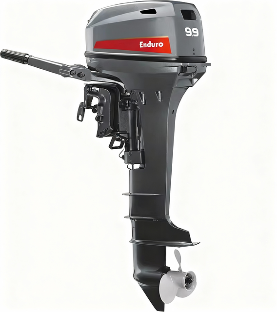 2 Stroke 9.9HP Outboard Motor Water Cooled Gasoline Boat Engine for Fisherman Fishing Inflatable Boat RIB Marine Motor