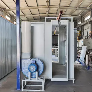 Top Rail Batch Manual Powder Coating Line Compact Industrial Production Powder Spray Plant For Metal Panel Surface Finishing