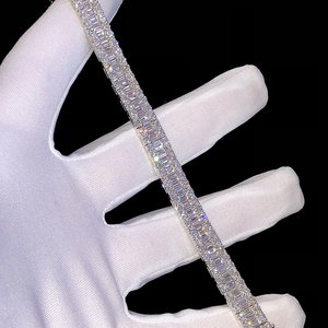 Exclusive 925 Sterling Silver Bracelet Featuring Round Cut Moissanite Cuban Link Design for <b>Men</b> Women and Gifts - Product Image 5