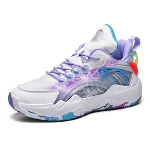 Logo de marque personnaliser professionnel hommes <span class=keywords><strong>aigle</strong></span> Sports de plein air baskets respirant blanc nuit lueur haut femmes <span class=keywords><strong>chaussures</strong></span> de basket-ball - Product Image 4