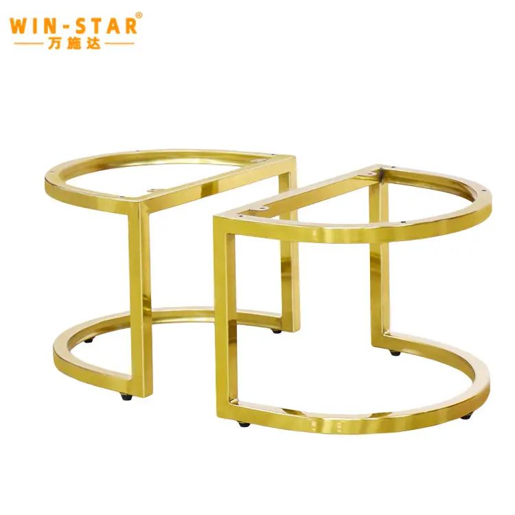 WINSTAR Luxury gold metal shoe stool leg Semicircle furniture supports leg sofa chair frame furniture accessory