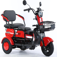 Scooter électrique personnalisé 10 pouces 600w/800w/1000w 60V/72V 3 vitesses, tricycle à pousser/tirer, trois places, 35 km d'autonomie