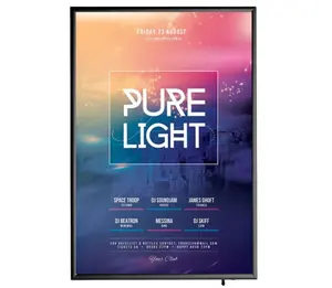 LED照明付きポスターフレームライトボックスディスプレイ広告ライトボックス、スナップフレーム付きアルミナLEDフォトポスターフレーム