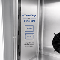 Congélateur-chiller rapide commercial à écran tactile avec sonde alimentaire, 10 plateaux, pour boulangerie et restaurant, conforme HACCP