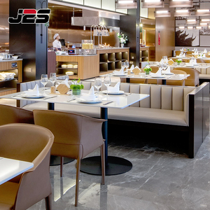 Sillón de Cuero J2S con Mesa Cuadrada, Juego de Muebles Modernos para Restaurante, Cafetería, <span class=keywords><strong>Bistro</strong></span>, Hotel de Lujo - Product Image 3
