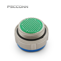 PSCCONN Konektor Industri Seri D38999 III J599 26FJ35SN 33A 400V Jam Nut Aviation Plug, Konektor Listrik Sirkular 128 Pin
