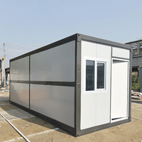 Maison conteneur pliable à installation rapide avec conception à deux ailes, bâtiment modulaire préfabriqué durable pour les secours en cas de catastrophe, campement extérieur